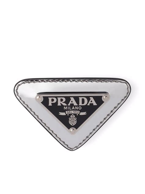 prada triangle brooch|Prada logo logo.